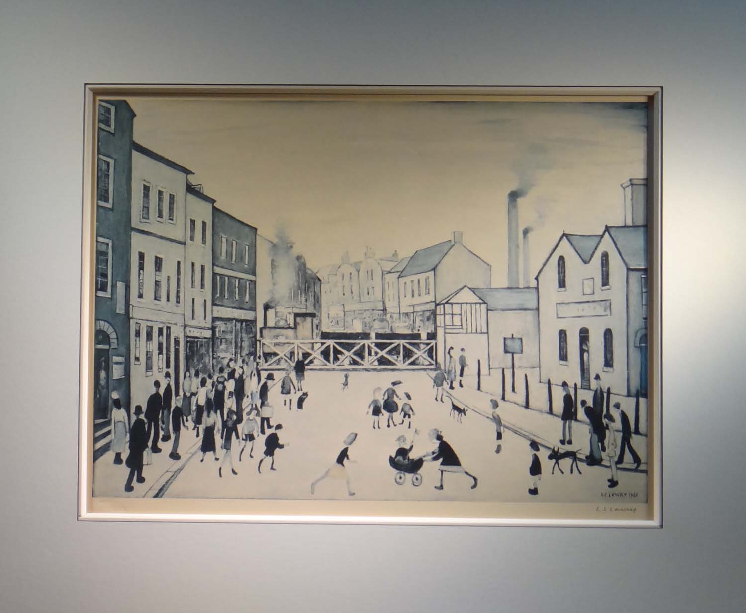 L.S.Lowry, Lowry,level Crossing, Burton On Trent, Print