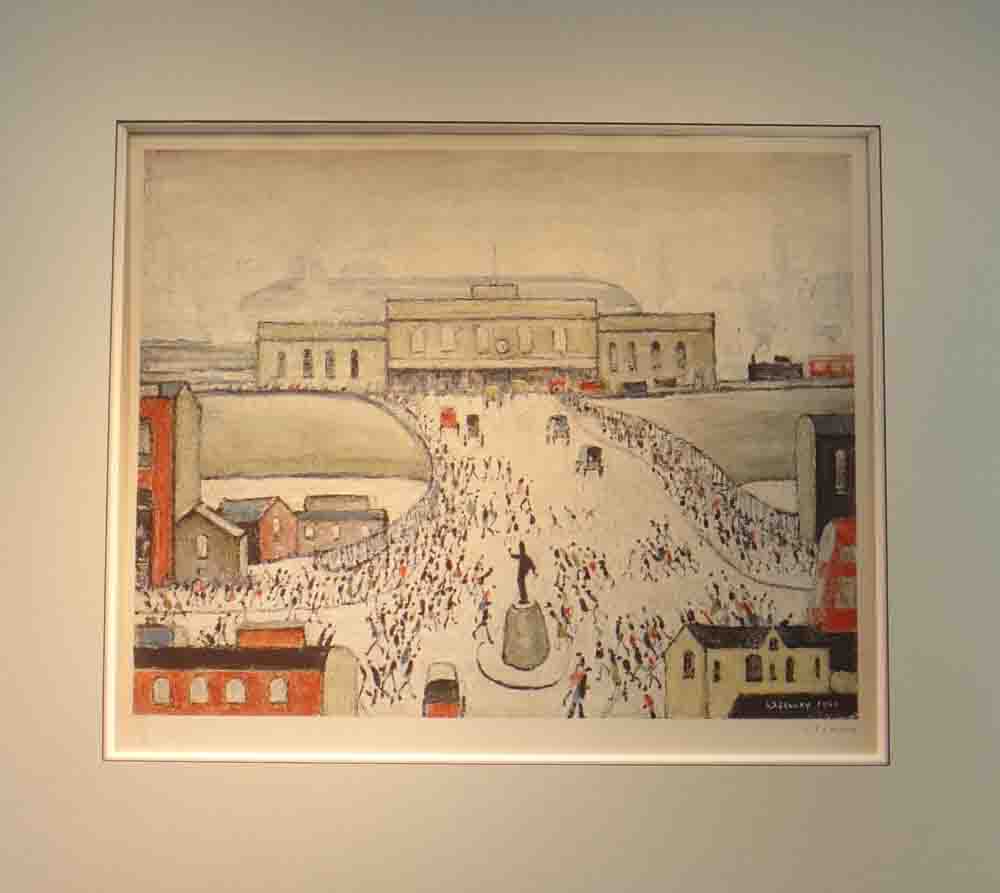 Lowry Station Approach, Print, Signed Print, L.S.Lowry