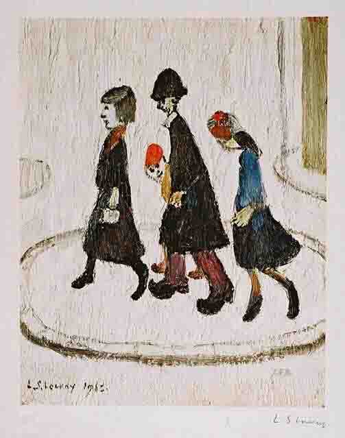 L.S.Lowry, Lowry,the Family, Signed Limited Edition Print