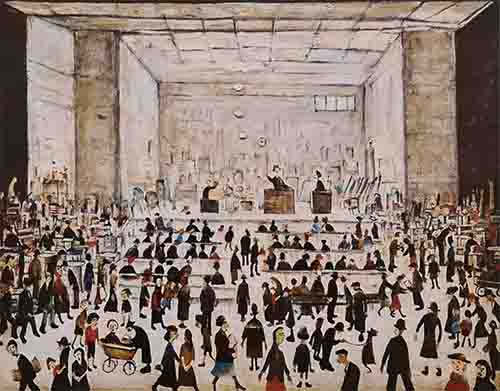 ls Lowry limited edition prints, The Auction