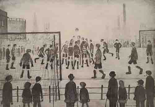 lowry, limited edition print, Football Match unsigned
