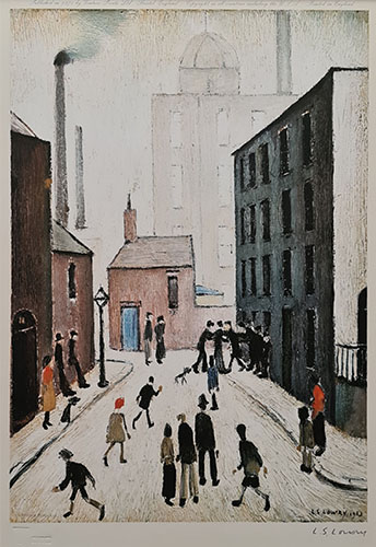 Industrial scene, lowry signed print