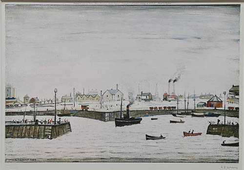 lowry signed prints, the harbour