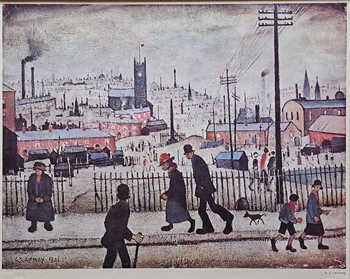 lowry, prints, View of a Town