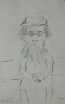 ls lowry limited edition print,woman with beard sketch